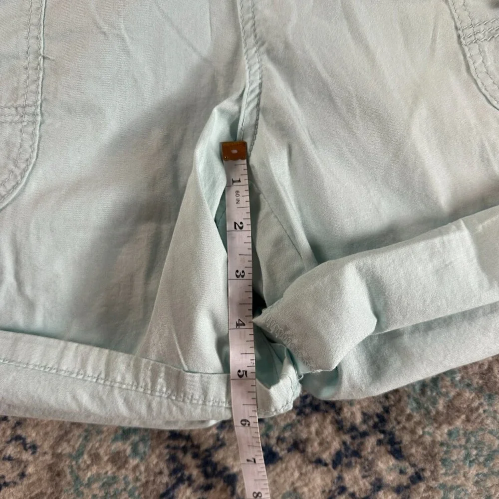 NWT UNIONBAY 22W Plus Size Mint Utility Shorts Drawstring Roll Cuff Stretch